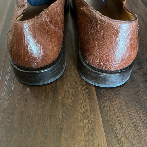 Mezlan Genuine Ostrich upper Mens lace up cap top derby shoes size 13 M - Picture 5 of 7